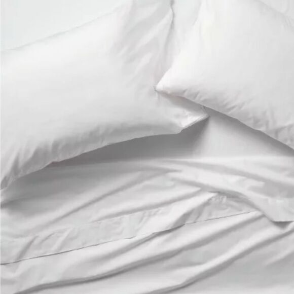 250 Thread Count Percale Sheet Set - Casaluna -White - Picture 1 of 5
